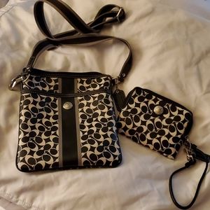 Vintage Coach swing pack and wallet